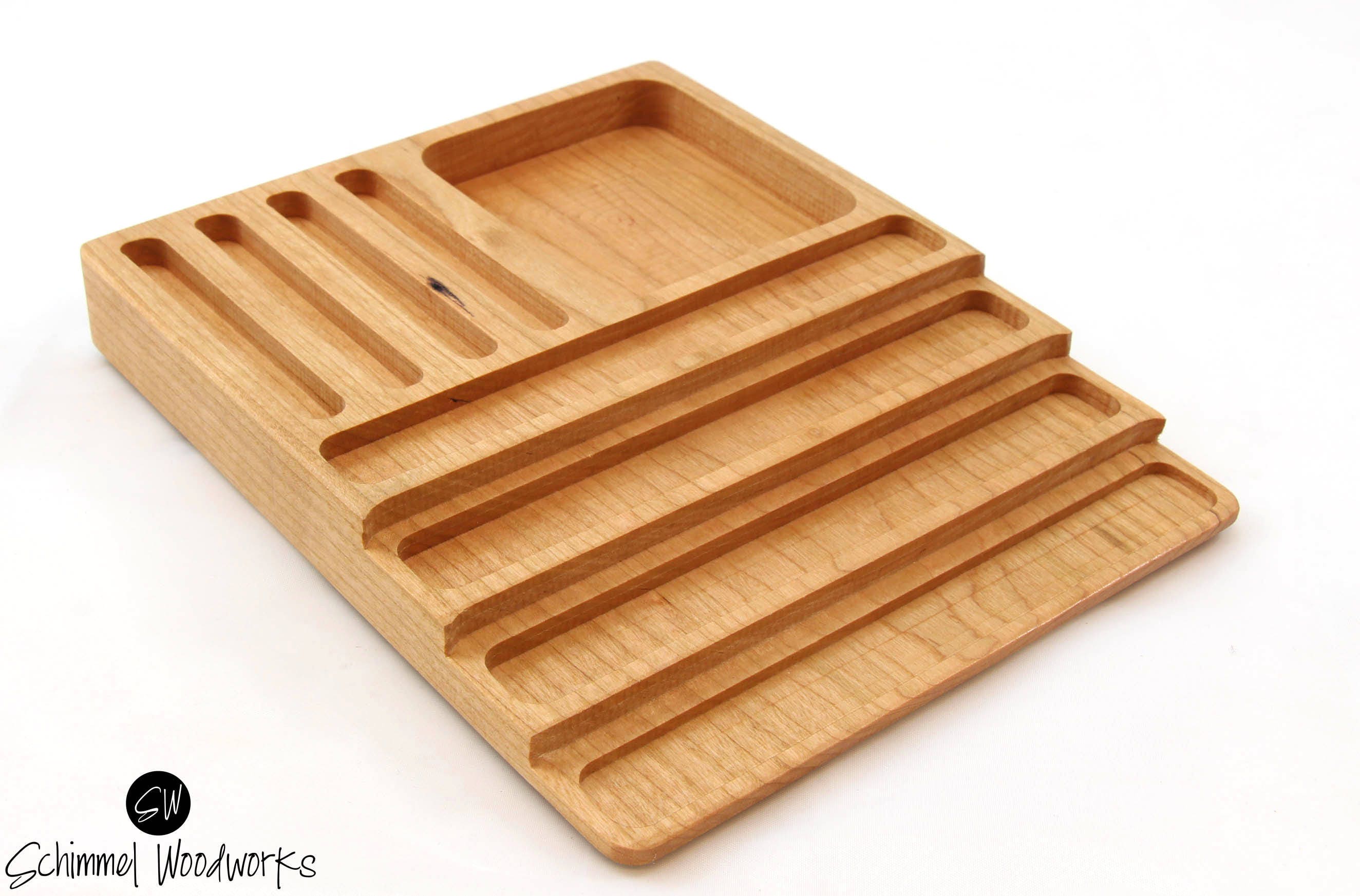 Cherry or Walnut Wood Fountain Pen Tray With Desk Organizer. Etsy