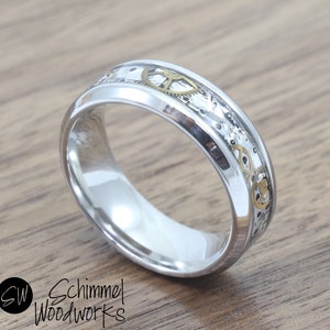 Steampunk Ring - Made with real Watch Gears -  Stainless Steel