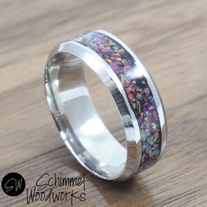 Opal Edelstahl Ring