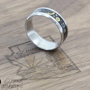Steampunk Ring - Made with real Watch Gears