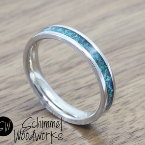 Opal Edelstahl Ring