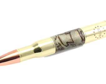 Spalted Wood Large Bolt Action Bullet Pen