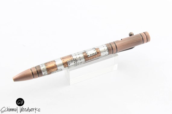 Handmade Schimmel Pen Industrial Steampunk Metals all Antiqued Copper Pen Comes in gift box Bolt Action Pen
