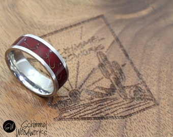 Fish Hook Ring - fishing line and fish hooks with stainless steel band