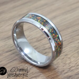 Titanium  ring with opal