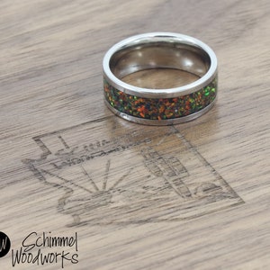 Edelstahlring mit Opal