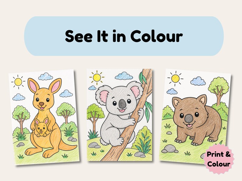 Australian Animals Colouring Pages for Kids | 20 Printable Australian ...