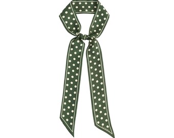 Pañuelo fino de seda: verde oscuro