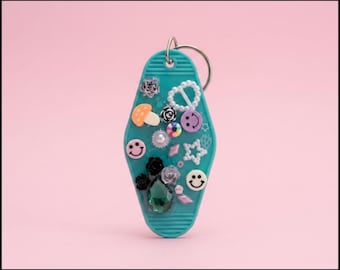 TapKeeps™ "Smiley Mushroom" Keychain — Daily Tiny Laughs — One of a Kind Handmade Retro Hotel Keychain Funny Gift