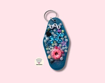 TapKeeps™ 555 Angle Number Keychain — Daily Witchy Wisdom — One of a Kind Handmade Retro Hotel Keychain Witchy Gift