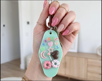 Dramatic NFC Keychain — Tap Into Tiny Laughs — One of a Kind Handmade Retro Hotel Keychain Daily Jokes and Fun Facts for Ages 8-108