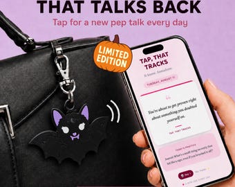 Flying Bat NFC Bag Charm Halloween Limited Edition Interactive Cute Bat Keychain Bag Accessory