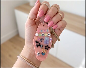 Don't Touch Me NFC Keychain — Tap Into Today's Energy — One of a Kind Handmade Retro Hotel Keychain Daily Witchy Wisdom Funny Gift