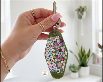 TapKeeps™ "Certified Overthinker" Keychain — Daily Neuro-Spicy Energy — One of a Kind Handmade Retro Hotel Neurodivergent ADHD Gift
