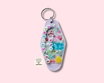 TapKeeps™ "Functional-Ish" Keychain — Daily Neuro-Spicy Energy — One of a Kind Handmade Retro Hotel ADHD Neurodivergent Gift