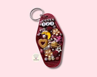 TapKeeps™ 222 Angel Number Keychain — Daily Witchy Wisdom — One of a Kind Handmade Retro Hotel Keychain Witchy Gift