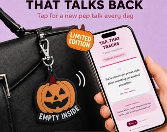 Empty Inside Pumpkin NFC Bag Charm Halloween Limited Edition Interactive Jack O Lantern Keychain Funny Backpack Accessory