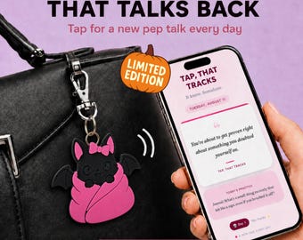 Cute Bat NFC Bag Charm Halloween Limited Edition Interactive Bat Keychain with Can Opener Bag Accessory