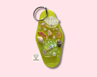TapKeeps™ "Mermaid Era" Keychain — Daily That Girl Motivation — One of a Kind Handmade Retro Hotel Motivational Gift