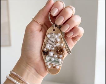 Pearl Money NFC Keychain — Tap Into Tiny Laughs — One of a Kind Handmade Retro Hotel Keychain Daily Jokes and Fun Facts for Ages 8-108