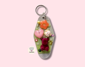 TapKeeps™ "Gummy Bear Gang" Keychain — Daily Tiny Laughs — One of a Kind Handmade Retro Hotel Keychain Funny Gift