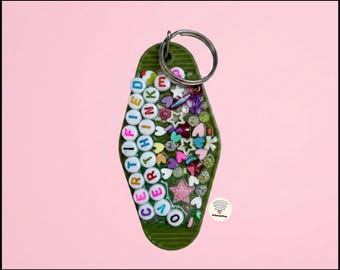 TapKeeps™ "Certified Overthinker" Keychain — Daily Neuro-Spicy Energy — One of a Kind Handmade Retro Hotel Neurodivergent ADHD Gift