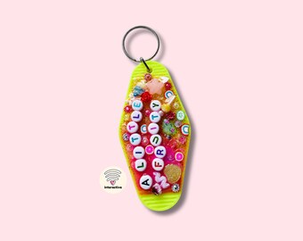 TapKeeps™ "A Little Fruity" Keychain — Daily Queer Joy — One of a Kind Handmade Retro Hotel Keychain LGBTQ Gift