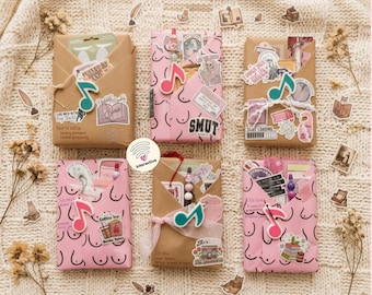 Blind Date with a Book Mystery Spicy Romance Surprise Book + TapKeeps Playlist Keychain Bookish Gift Box for Her BookTok Reader Gift