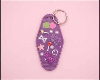 Candy Land NFC Keychain — Tap Into Tiny Laughs — One of a Kind Handmade Retro Hotel Keychain Daily Jokes and Fun Facts for Ages 8-108