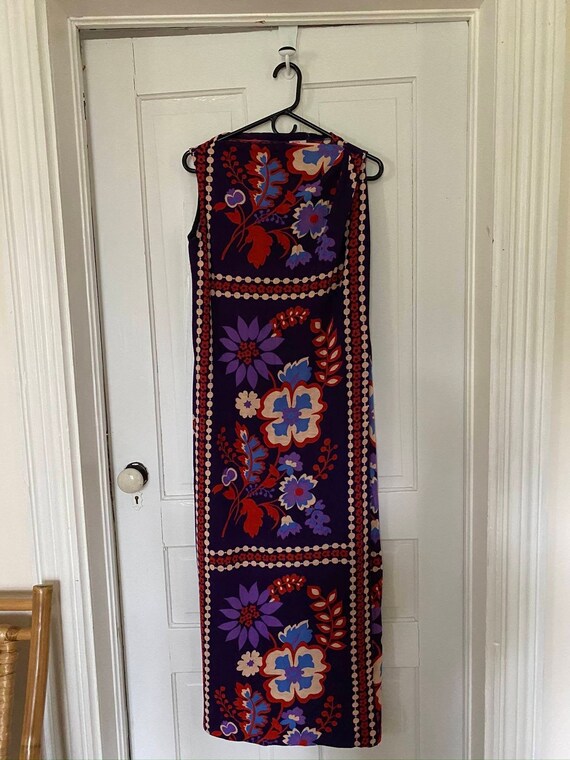 Floral Sleevless Dress Groovy 1960s Mod Cole of Ca