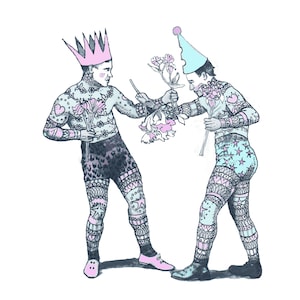 Carte d'anniversaire lgbtq, carte de Saint-Valentin gay, carte de boxeur tatoué, illustration de boxe, carte de boxe drôle, carte lgbtq, carte de la fierté, ami gay