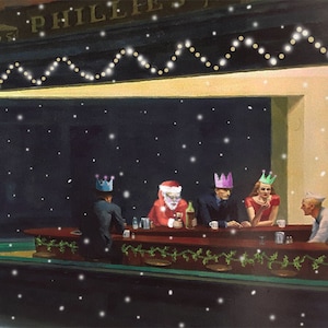 Cartes de Noël beaux-arts, cartes de visite, cartes de da vinci, cartes de michelangelo, cartes de Noël 2024, cartes de Noël rigolotes, oeuvre d'art célèbre, engoulevents d'Amérique,