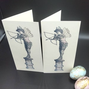 Carte de Cupidon, carte d'anniversaire de Cupidon au Royaume-Uni, carte d'art d'anniversaire étrange, carte de tatouage, carte de petit ami de la Saint-Valentin, carte d'anniversaire, illustration de Cupidon,