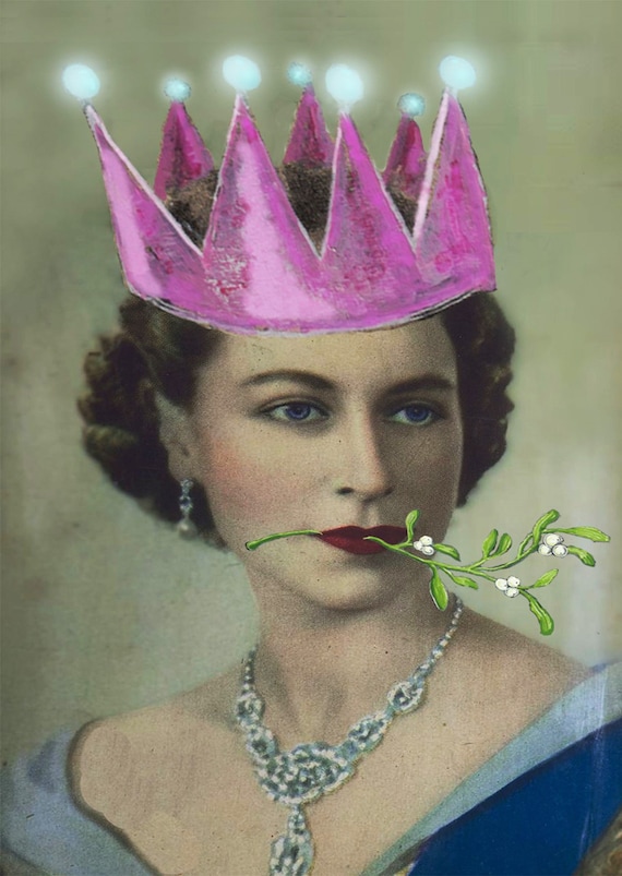 Queen Elizabeth Christmas Card Royal Xmas Cards British Etsy