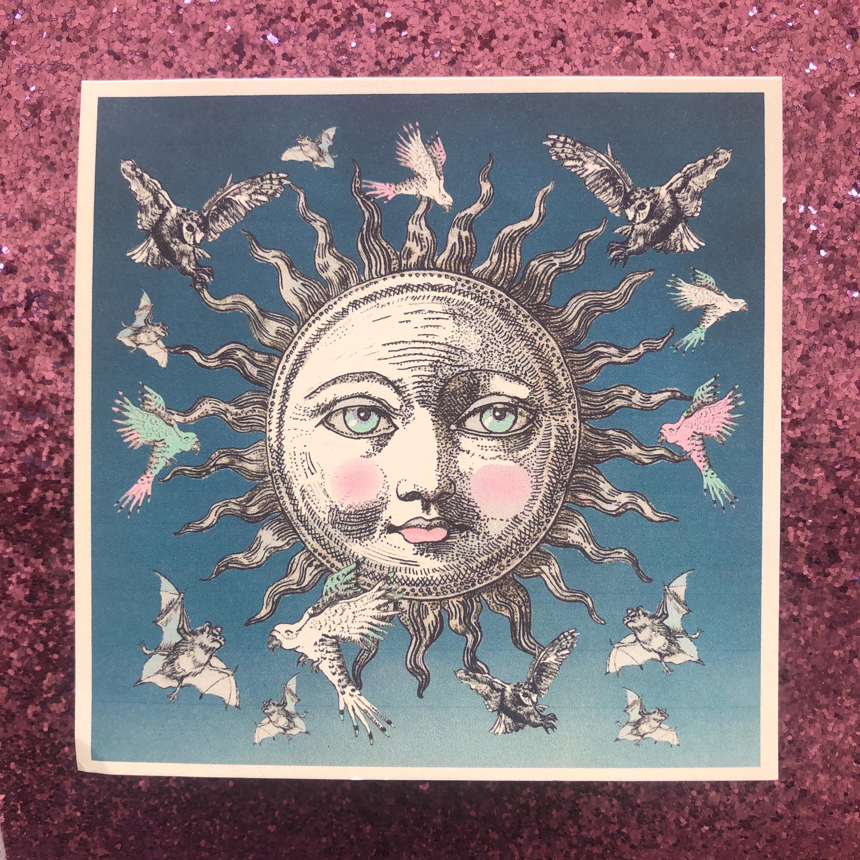 Sun Card, Birthday Card Weird, Sun Birthday Card, Sunshine Face, Sunshine,  Star Card, Vintage Sun Drawing, Sun Illustration, Celestial Card - Etsy, image size:3000x3000