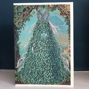 Carte d'homme vert, jack in the green, 1er mai, art de hastings, carte païenne, carte d'art de Beltane, cadeau païen, folklore britannique, mythique, solstice
