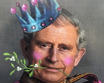 Roi Charles, roi Charles iii, couronnement 2023, souvenirs royaux, souvenir du roi Charles, famille royale britannique, carte d'art du roi Charles,