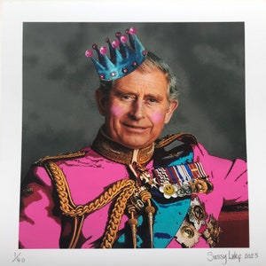 King Charles, King Charles iii, coronation 2023, royal memorabilia, King Charles keepsake, British royal family, King Charles art print