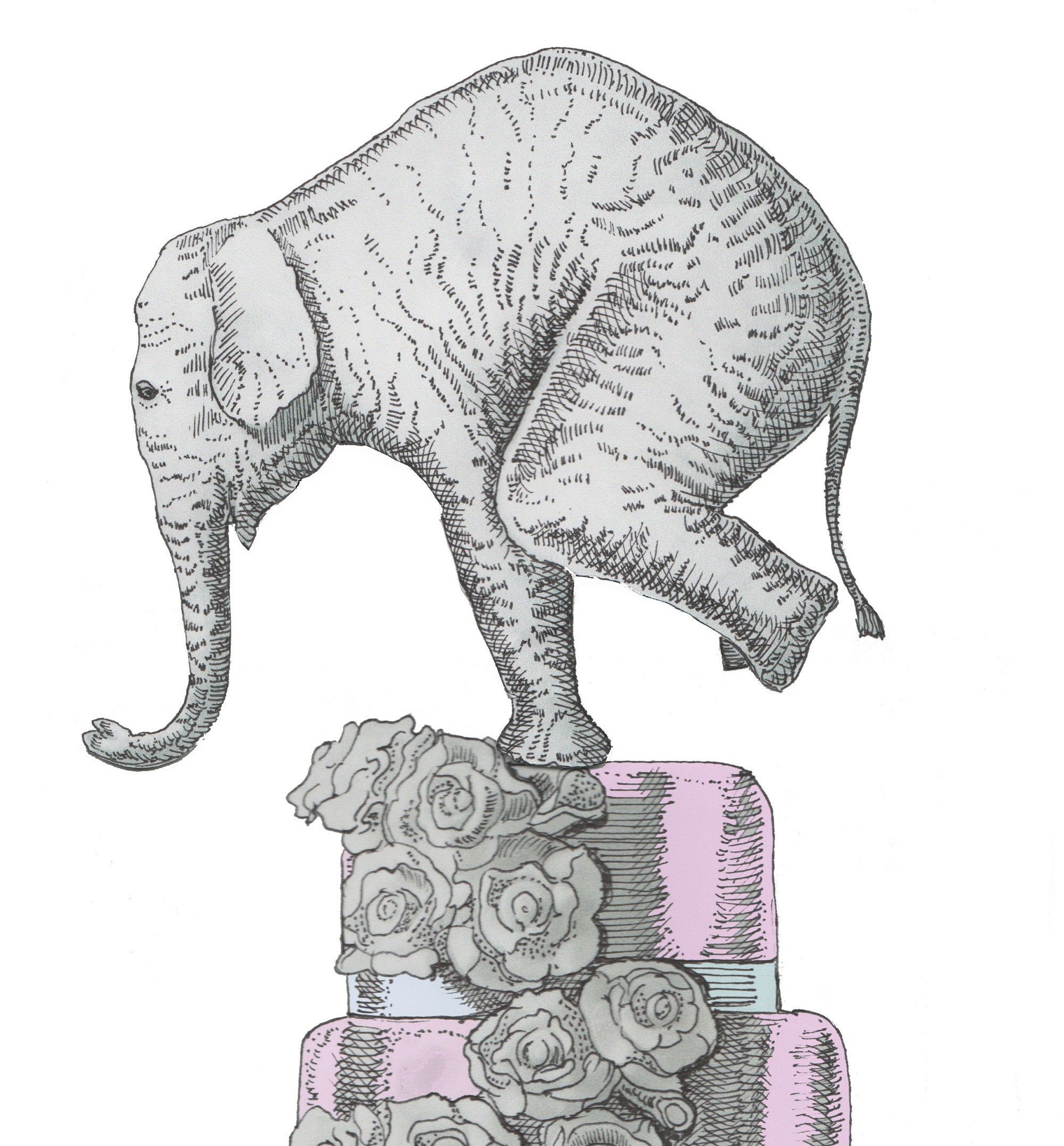 Elefant-Karte für Mama Zirkus Elefant Grußkarte | Etsy