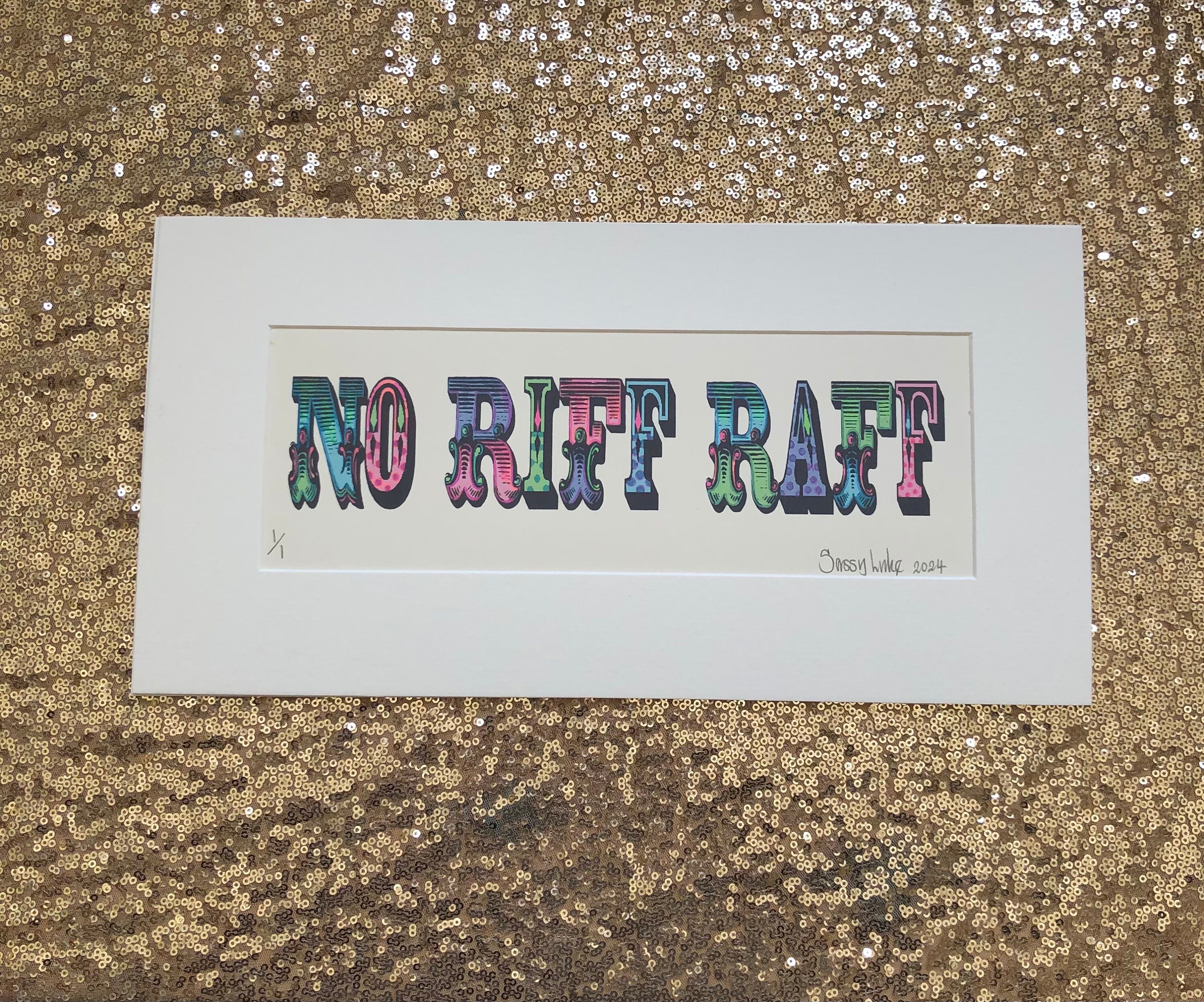 No Riff Raff Please Svg NO RIFF RAFF Hand Coloured and Signed Print, Fun Entrance Hall Wall Art ...