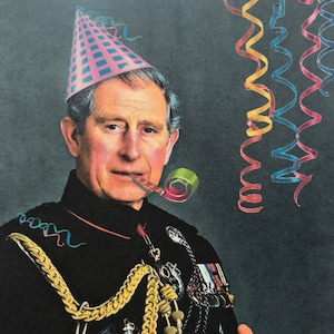 Couronnement du roi Charles, carte de couronnement du roi Charles, fête du couronnement, roi Charles III, carte d'anniversaire royale, famille royale britannique,