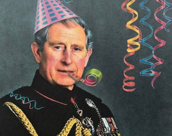 King Charles coronation, King Charles coronation card, coronation party, King Charles iii, royal birthday card, British royal family,