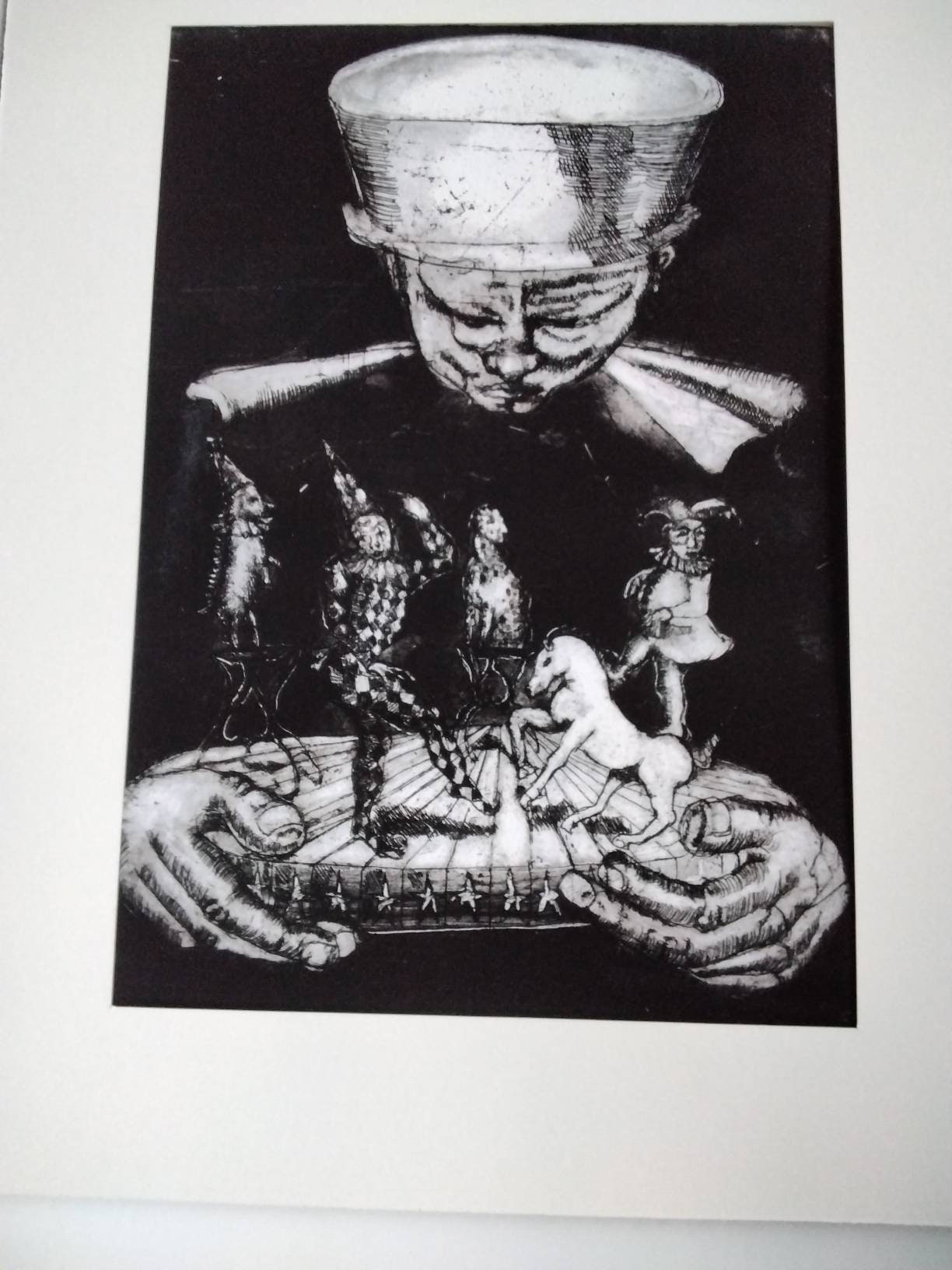 Circus Art Print, Freak Show, Circus, Fantasy Print, Black