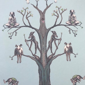 Carte d'homme vert, jack in the green, 1er mai, art de hastings, carte païenne, carte d'art de Beltane, cadeau païen, folklore britannique, mythique, solstice