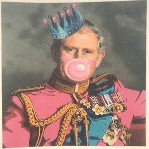 Roi Charles, roi Charles iii, couronnement 2023, souvenirs royaux, souvenir du roi Charles, famille royale britannique, carte d'art du roi Charles,