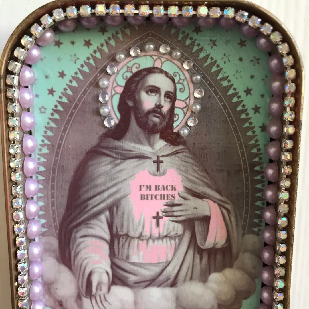 Religious Kitsch Religious Humour Jesus Icon Religious Etsy