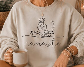 Sweater Yoga, Yoga Geschenkidee, Yoga Hoodie, Geschenk für Yogis, Namaste Yoga Geschenk, Weihnachtsgeschenk Yogaliebhaber, Yoga Geschenk