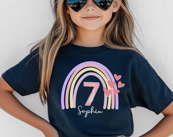 Geburtstagsoutfit Mädchen, Geburtstag 6, Geburtstagsshirt mit Name, Geburtstags Shirts, Geburtstagskind, Kindershirt, Shirt zum Geburtstag