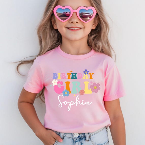 Shirt Geburtstag Mädchen, Birthday girl Tshirt, Geburtstagsshirt Name, Mädchen Geschenk Geburtstag, Kinder Shirt, Mädchen personalisiert,