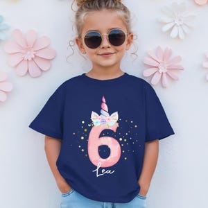 Geburtstagsoutfit Mädchen, Geburtstag 6, Geburtstagsshirt mit Name, Geburtstags Shirts, Geburtstagskind, Kindershirt, Shirt zum Geburtstag